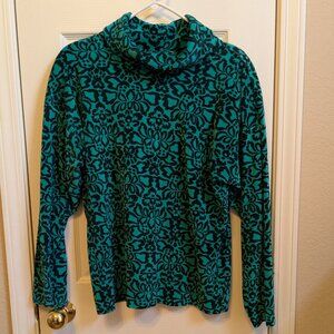 Soft Velour Turtleneck Pullover